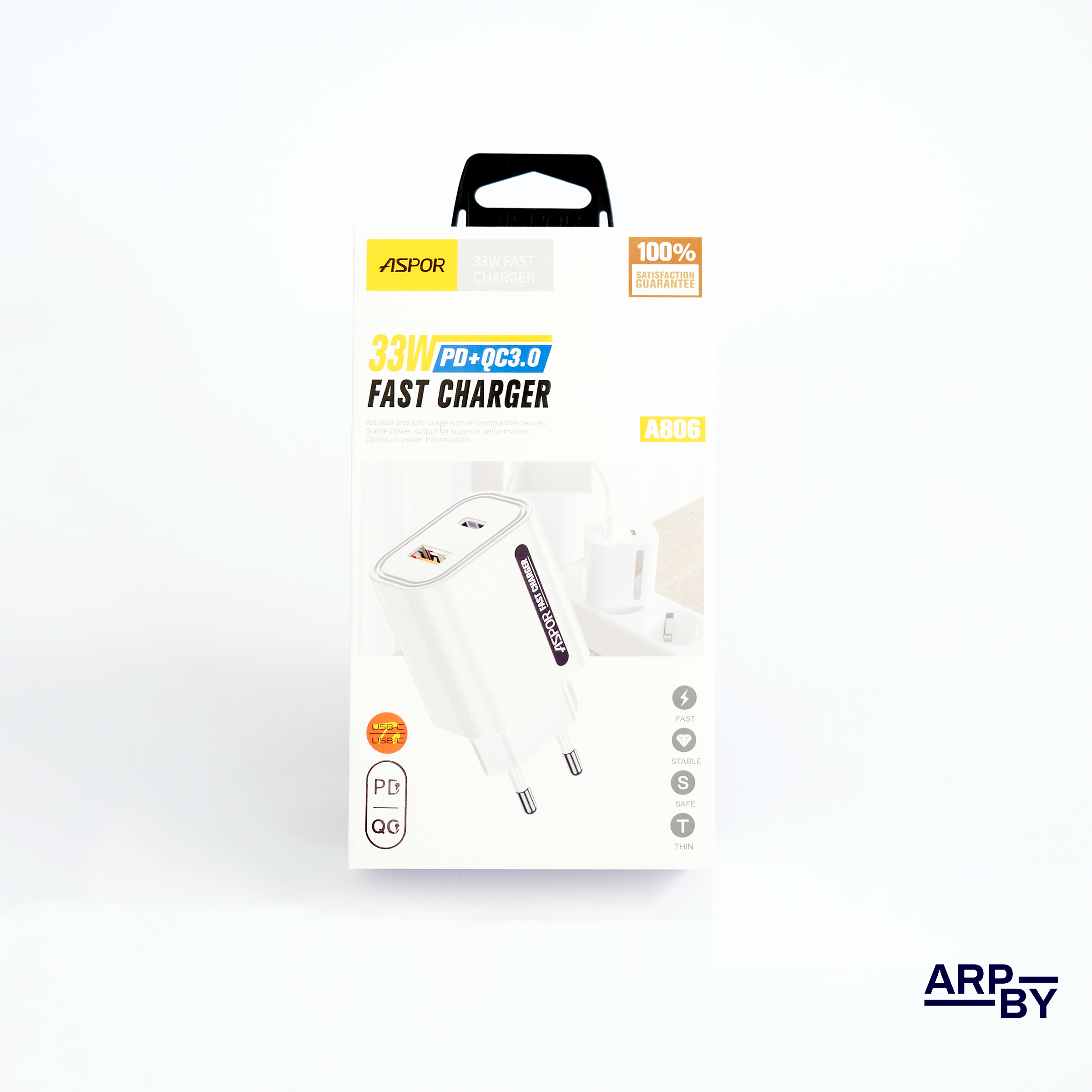 Carregador rapido 33W A806 Branco 2 entradas C Cabo USB-C Carregador rapido 33W A806 Branco 2 entradas C Cabo USB-C