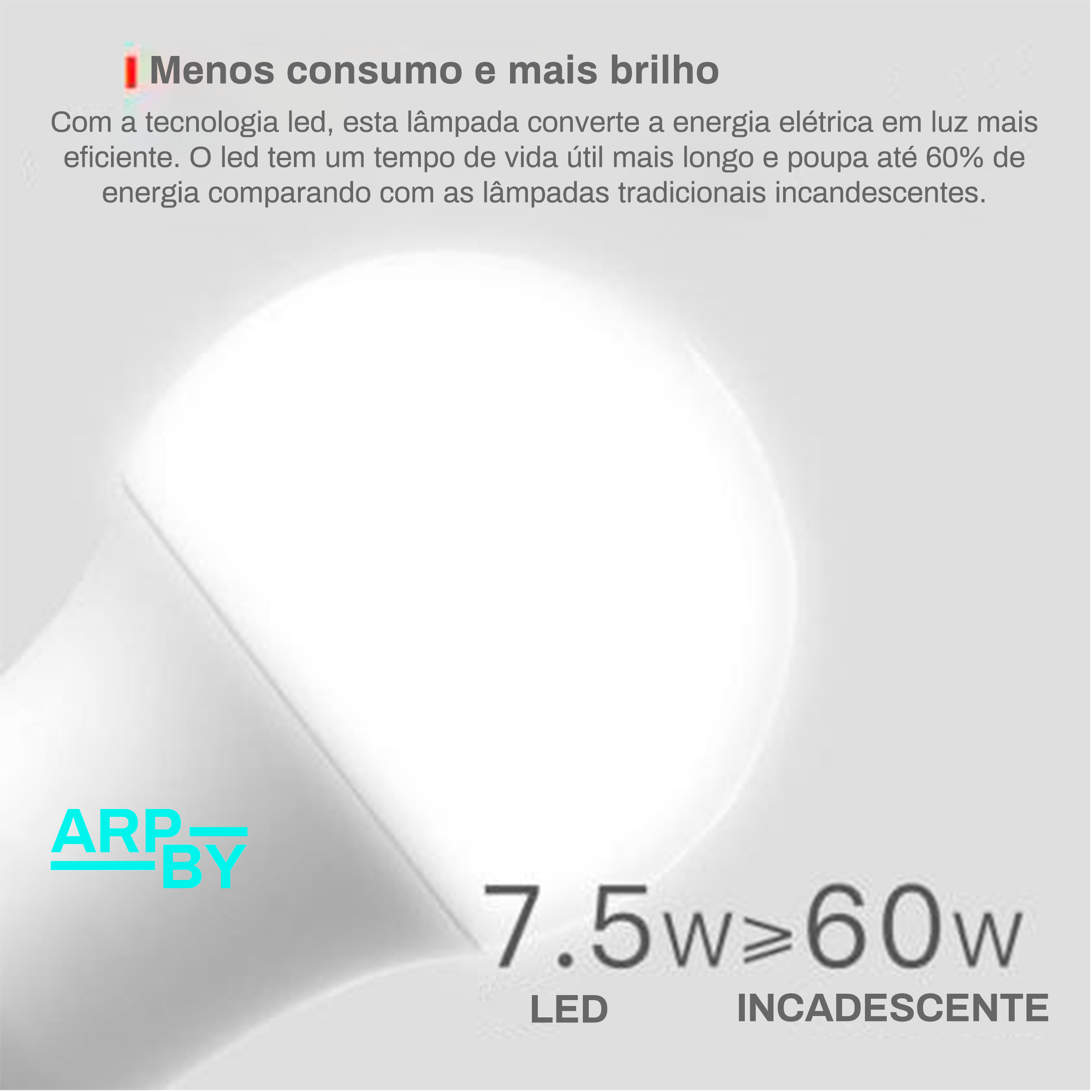 Lâmpada Inteligente Wifi A60 E27 RGBW 9W