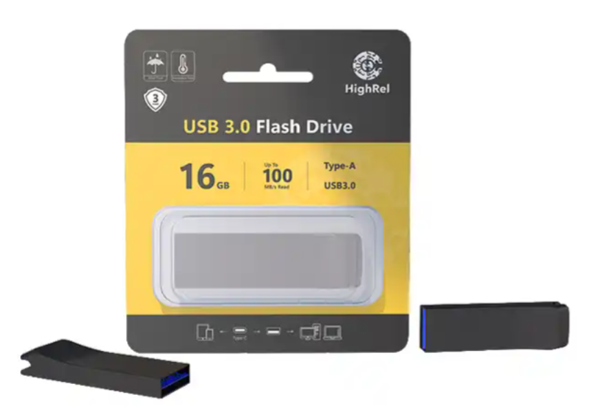 Pen Drive HighRel 16 GB USB-A 3.0 Preto