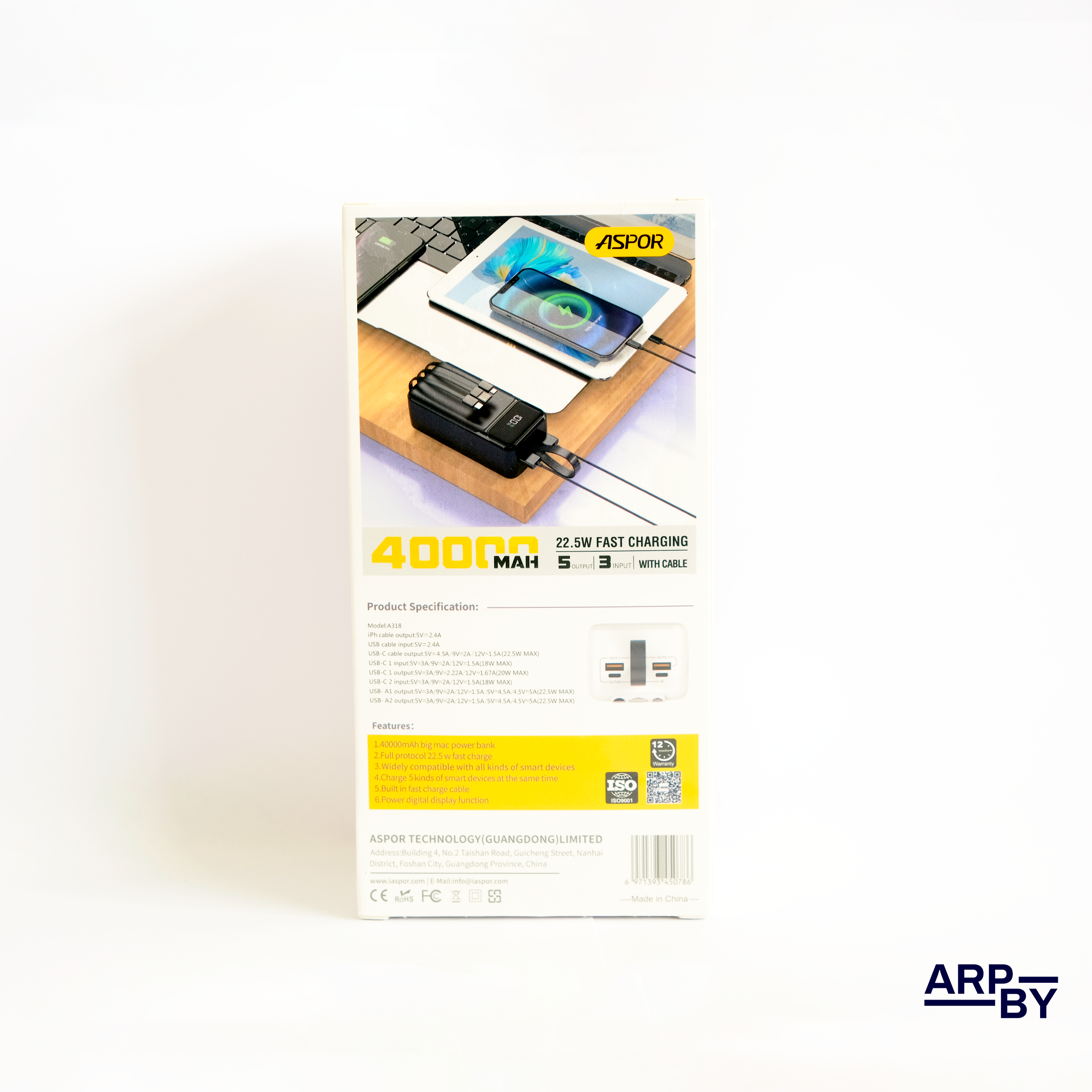 40000mah Powerbank A318 Preta